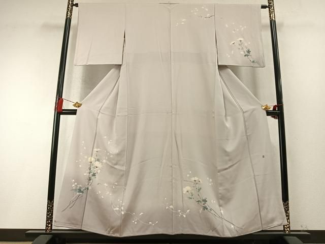 平和屋着物●訪問着 友禅 作家者 枝花文 暈し染め 正絹 逸品 AABN3657fy