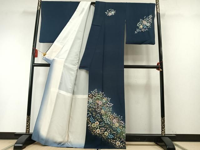 平和屋着物●越後十日町の一流染匠 桐屋・翠山工房 訪問着 辻が花 絞り 暈し染め 金彩 やまと誂製 正絹 逸品 AABN3672fy