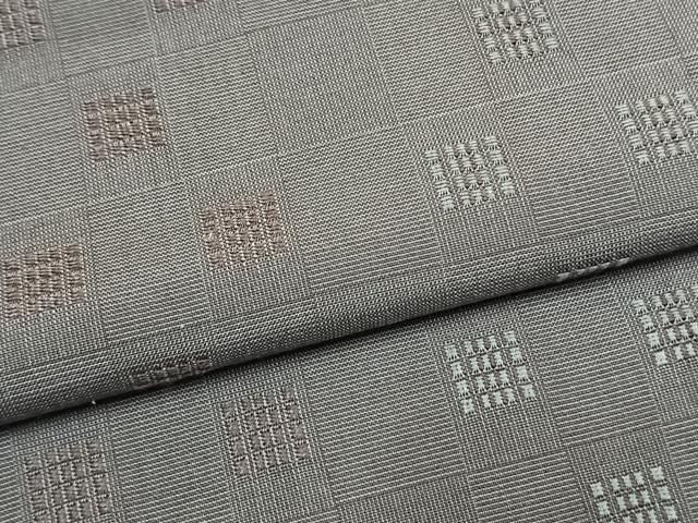 平和屋着物●上質な紬 花織 市松文 正絹 逸品 AABN3686fy