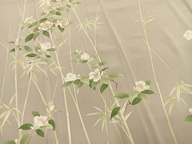 平和屋着物●訪問着 駒刺繍 枝花文 金彩 正絹 逸品 AABN3702fy