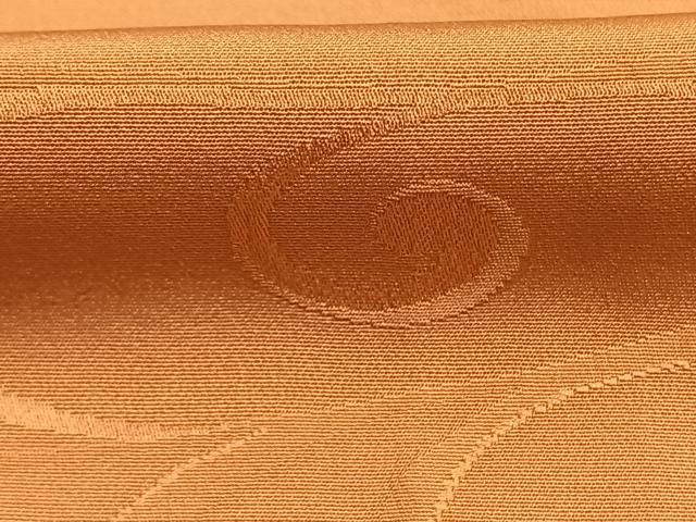 平和屋着物●上質な色無地 流水地紋 黄丹色 正絹 逸品 AABN3727fy