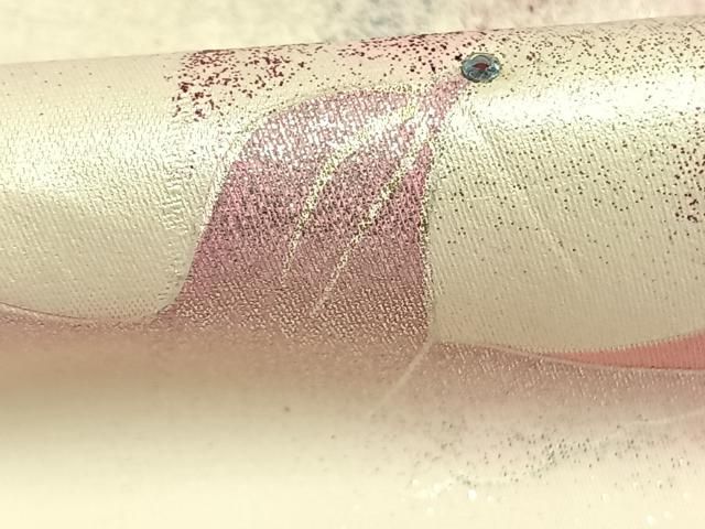 平和屋着物●フランソワーズ・モレシャン 振袖 花鳥文 暈し染め ラインストーン 金銀彩 正絹 逸品 AABN3736fy