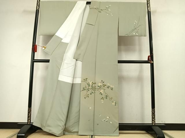 平和屋着物●訪問着 枝花文 暈し染め 正絹 逸品 AABN3748fy