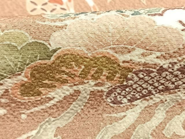 平和屋着物●訪問着 友禅 松竹梅 金彩 正絹 逸品 AABN3749fy