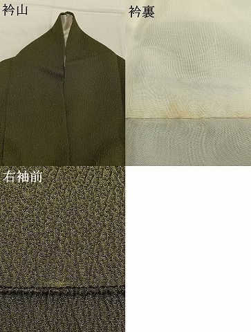 平和屋着物●訪問着 総刺繍 松葉 舞花文 金糸 正絹 逸品 AABN3761fy