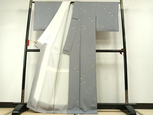平和屋着物●上質な小紋 舞花文 金彩 正絹 逸品 未使用 AABN3803fy