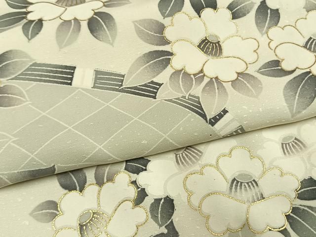 平和屋着物●訪問着 枝花文 金彩 正絹 逸品 AABN3804fy