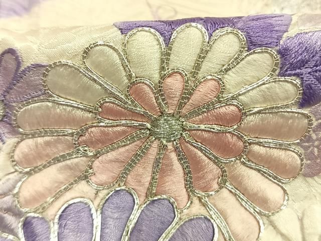 平和屋着物●豪華振袖 総絞り 駒刺繍 舞花文 暈し染め 銀糸 やまと誂製 正絹 逸品 AABN3815fy