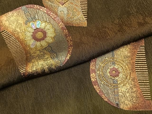 平和屋着物●一蔵コレクション 訪問着 螺鈿 櫛 暈し染め 金彩 正絹 逸品 未使用 AABN3823fy