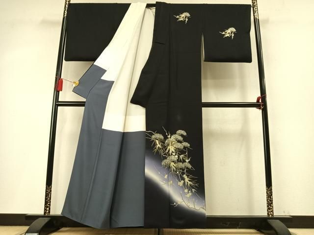 平和屋着物●訪問着 松竹梅 暈し染め 金銀彩 正絹 逸品 AABN3825fy
