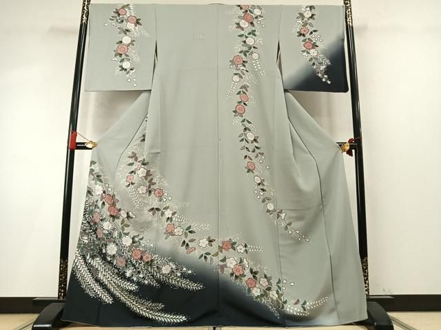平和屋着物●訪問着 絞り 辻が花 暈し染め 正絹 逸品 AABN3831fy