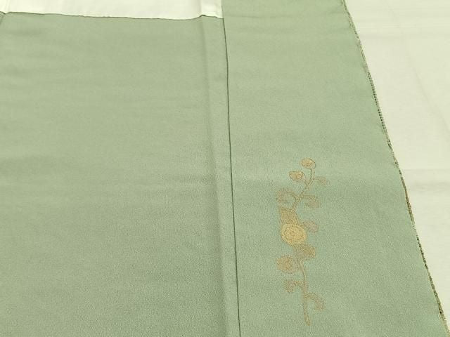 平和屋着物●中国三大刺繍 スワトウ刺繍 汕頭刺繍 相良刺繍 総刺繍 訪問着 切嵌吉祥花文 正絹 逸品 未使用 AABN3857fy