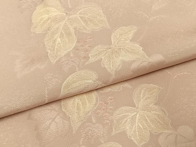 平和屋着物●上質な小紋 地紋起こし 葡萄蔦の葉文 正絹 逸品 AABN3925fy