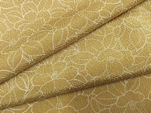 平和屋着物●上質な小紋 草花文 鬼しぼ縮緬 正絹 逸品 AABN3938fy