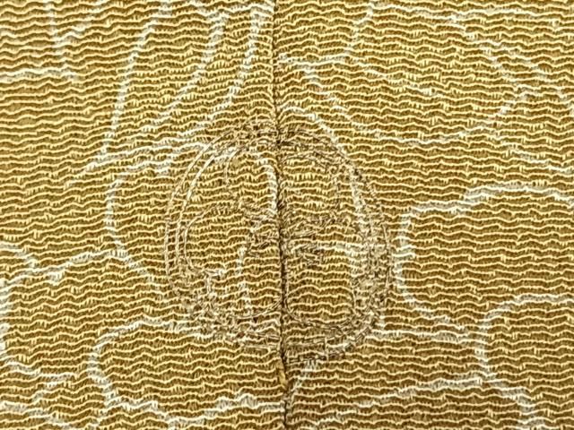 平和屋着物●上質な小紋 草花文 鬼しぼ縮緬 正絹 逸品 AABN3938fy