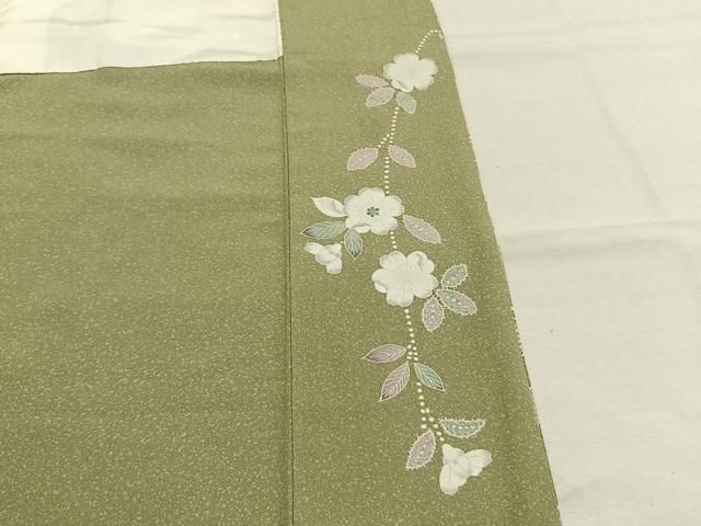 平和屋着物●訪問着 枝梅花文 暈し染め 金彩 正絹 逸品 AABN3946fy