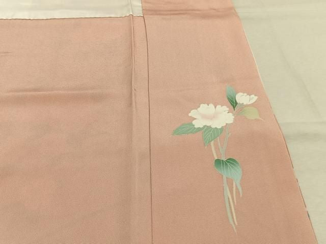 平和屋着物●訪問着 友禅 作家物 枝花文 暈し染め 正絹 逸品 AABN4001fy