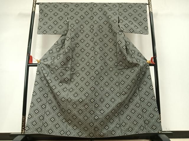 平和屋着物●本場大島紬 龍郷絣 正絹 逸品 AABN4032fy