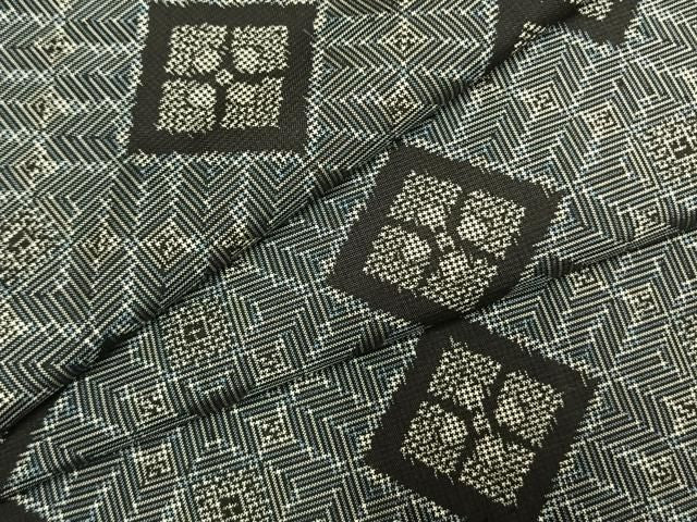 平和屋着物●本場大島紬 龍郷絣 正絹 逸品 AABN4032fy
