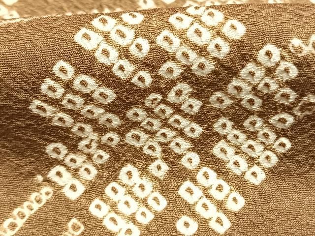 平和屋着物●訪問着 総絞り 草花文 正絹 逸品 AABN4035fy