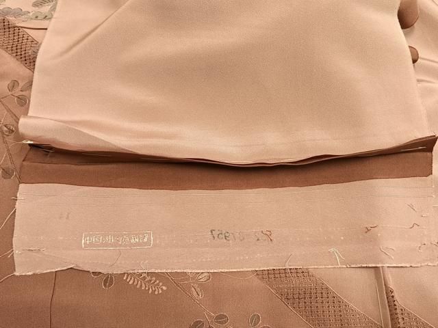 平和屋着物●中国三大刺繍 スワトウ刺繍 汕頭刺繍 総刺繍 訪問着 雪輪花文 暈し染め 仮絵羽 正絹 逸品 未使用 AABN4036fy