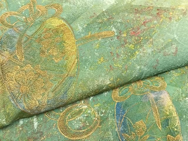 平和屋着物●豪華色留袖 陶器花文 暈し染め 金彩 正絹 逸品 AABN4038fy