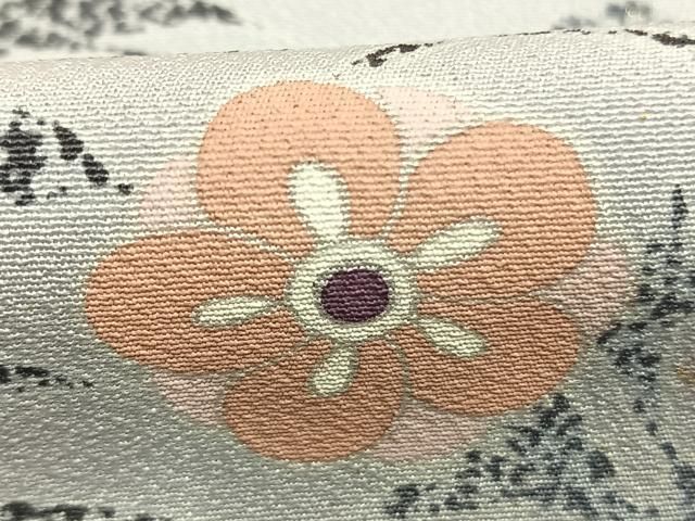 平和屋着物●訪問着 楽器花文 シルエット 暈し染め 金銀彩 正絹 逸品 AABN4041fy
