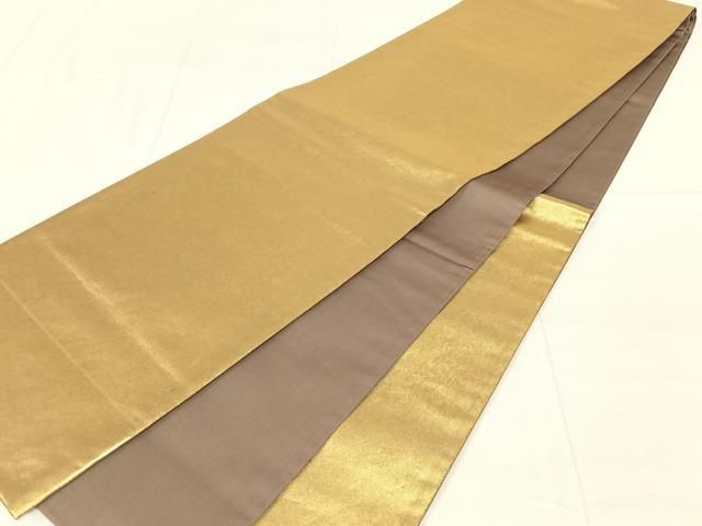 平和屋着物◎六通柄袋帯 霞文 金糸 正絹 逸品 AABN4113dk