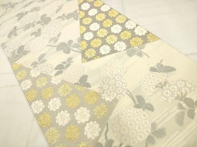 平和屋着物●六通柄袋帯 唐織 重要文化財 桃山時代 金糸 正絹 逸品 AABN4435pf