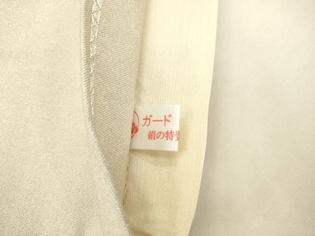 平和屋着物●六通柄袋帯 唐草文 銀糸 正絹 逸品 AABN4440pf