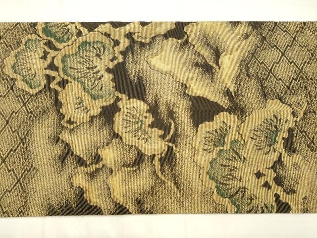 平和屋着物●ひなや工房 くむ・あむ・おる 伊豆蔵明彦 太鼓柄袋帯 金華山織 風景松文 金銀糸 正絹 逸品 AABN4448pf