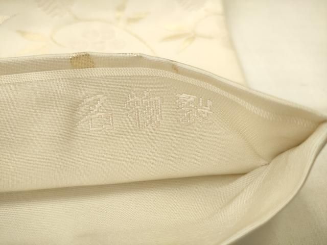 平和屋着物●六通柄袋帯 唐織 名物裂 金糸 正絹 逸品 AABN4468pf