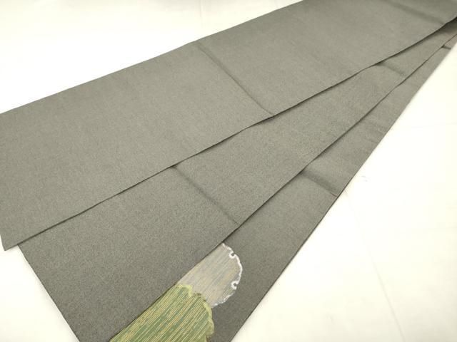 平和屋着物●太鼓柄袋帯 雪輪重ね文 銀彩 正絹 逸品 AABN4472pf