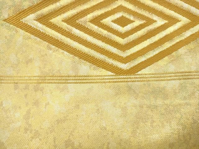 平和屋着物●西陣 川島織物 六通柄 本袋帯 双鶴花菱文 金糸 正絹 逸品 AABN4486pf