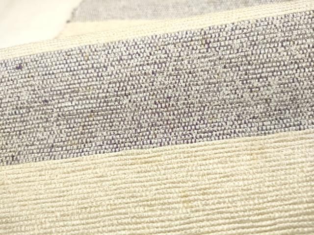 平和屋着物●半幅帯 一重帯 裂織 横段文 AABN4495pf