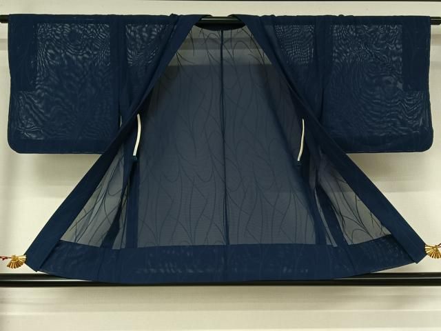 平和屋着物▽羽織 スリーシーズン 春夏秋 塵除け 草葉文 柑色 正絹 逸品 未使用 AABN5052jh