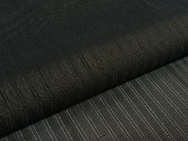 平和屋着物▽羽織 スリーシーズン 春夏秋 塵除け 縞 黒地 正絹 逸品 AABN5059jh