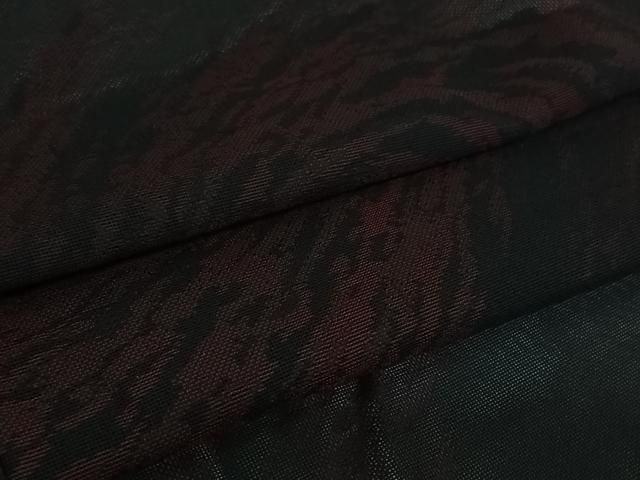 平和屋着物▽羽織 スリーシーズン 春夏秋 塵除け 霞文 黒地 正絹 逸品 AABN5090jh