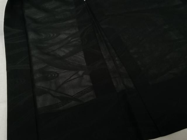 平和屋着物▽羽織 スリーシーズン 春夏秋 塵除け 流水文 黒地 正絹 逸品 AABN5101jh