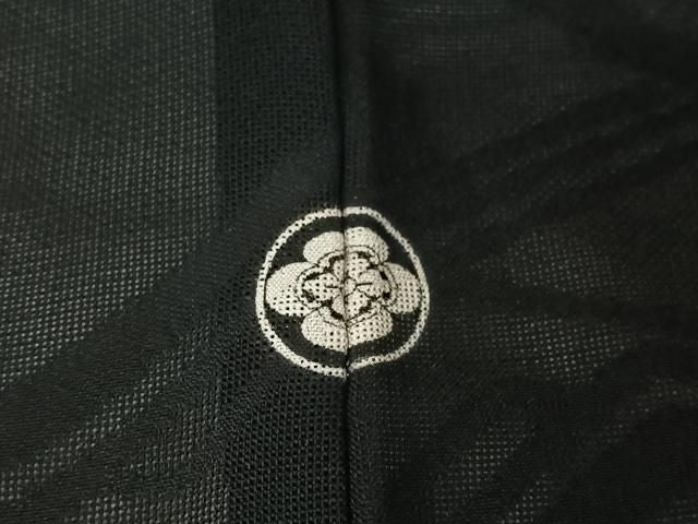 平和屋着物▽羽織 スリーシーズン 春夏秋 塵除け 流水文 黒地 正絹 逸品 AABN5101jh
