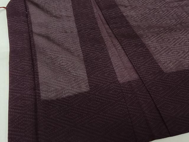 平和屋着物▽羽織 スリーシーズン 春夏秋 塵除け 菱文 桑の実色 正絹 逸品 AABN5102jh
