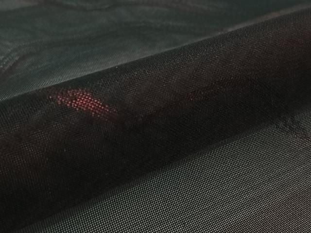 平和屋着物▽羽織 スリーシーズン 春夏秋 塵除け 霞文 黒地 正絹 逸品 未使用 AABN5108jh