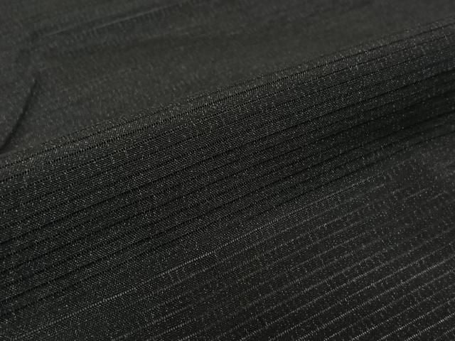 平和屋着物▽長羽織 スリーシーズン 春夏秋 塵除け 黒地 正絹 逸品 AABN5112jh