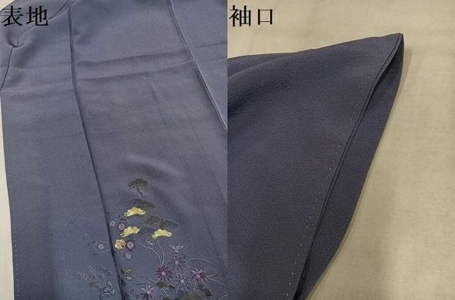 平和屋着物●中国三大刺繍 汕頭刺繍 スワトウ刺繍 訪問着 螺鈿 草花文 暈し染め 金彩 正絹 逸品 AABN5219ph