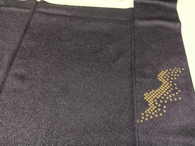 平和屋着物●訪問着 絞り 駒刺繍 扇面花文 正絹 逸品 AABN5226ph