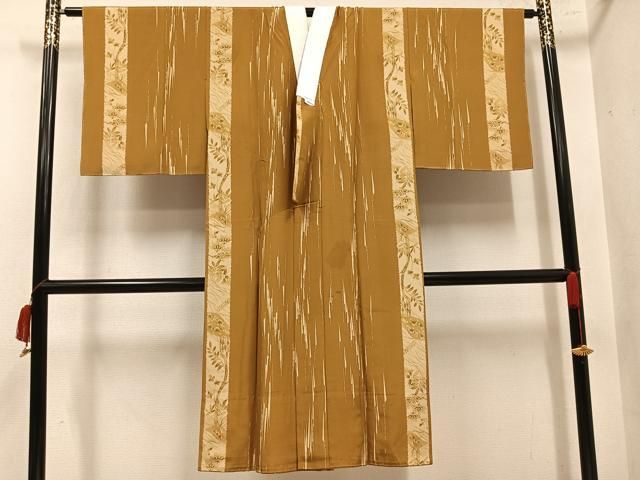平和屋着物●長襦袢 無双仕立て 型染め 草木間道 正絹 逸品 AABN5282ph