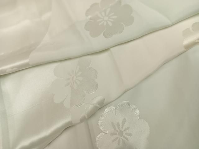 平和屋着物●長襦袢 無双仕立て 花地紋 暈し染め 正絹 逸品 AABN5287ph