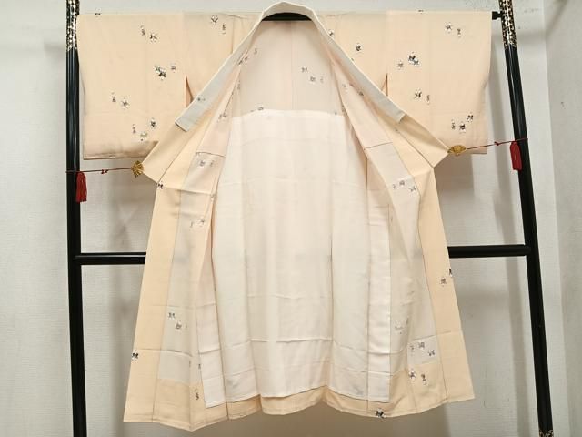 平和屋着物●長襦袢 無双仕立て 唐子 正絹 逸品 AABN5290ph