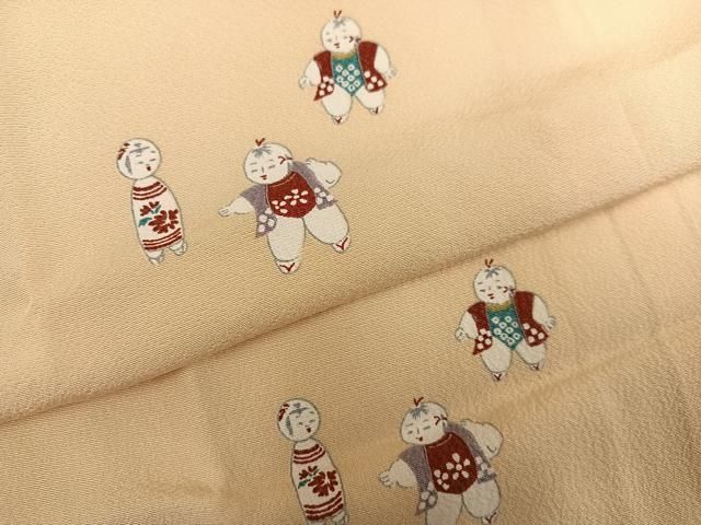 平和屋着物●長襦袢 無双仕立て 唐子 正絹 逸品 AABN5290ph
