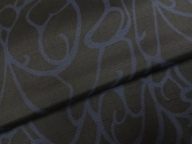 平和屋着物●上質な紬 流水文 正絹 逸品 AABN5316ph
